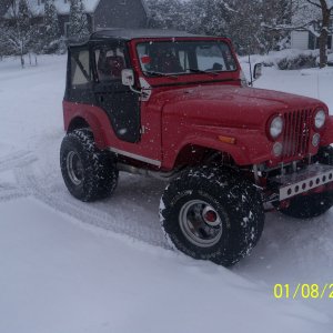 playing in the snow