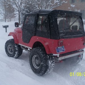 playing in the snow