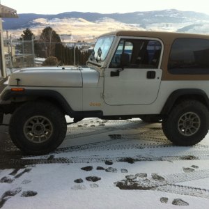 33's on for play in the snow